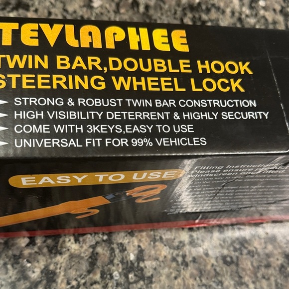 Detachable Steering Wheel Lock - Orange NIB - Picture 5 of 6